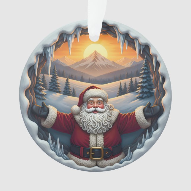 Ornamento Santa Claus Xmas Ornament 2025 – Winter Scene 1 (Frente)