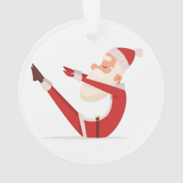 Ornamento Santa Doing Yoga