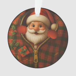 Ornamento Santa Peekaboo Cozy Christmas Ornament