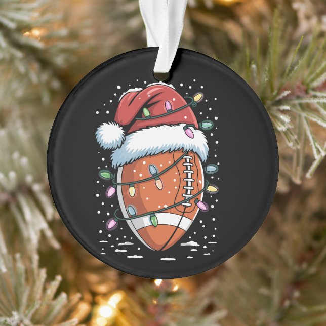 Ornamento Santa Sports Christmas American Football Player  (Árvore)