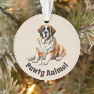 Ornamento Santo Bernard Dog Pawty Animal