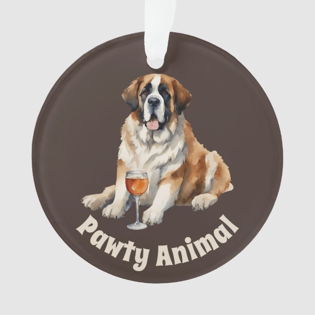 Ornamento Santo Bernard Dog Pawty Animal (Frente)