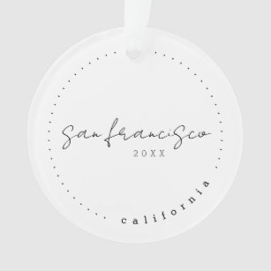 Ornamento São Francisco, Viagem da Califórnia EUA Simples
