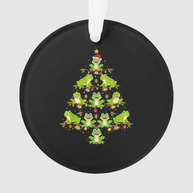 Ornamento Sapo Árvore de Natal Dotada Engraçado Sapo de Nata (Frente)