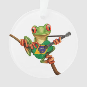 Ornamento Sapo de árvore que joga o branco brasileiro da