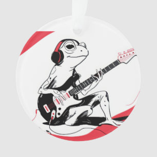 Ornamento Sapo de Guitarra – Arte Animal de Música Legal