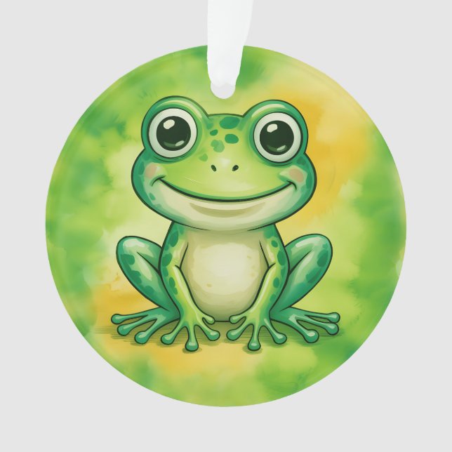 Ornamento Sapo verde fofo (Frente)