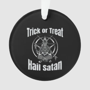 Ornamento Satã de granizo Pentagram Goat Halloween