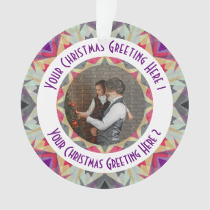 Ornamento Saudação da Cinza de Jolly da Estrela de Natal Per
