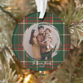 Ornamento Saudação Personalizável de Foto de Natal Na moda