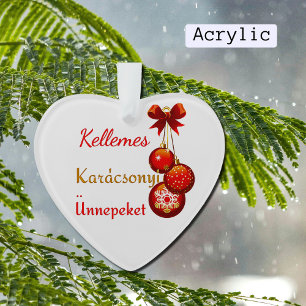 Ornamento Saudações de Natal Húngaro