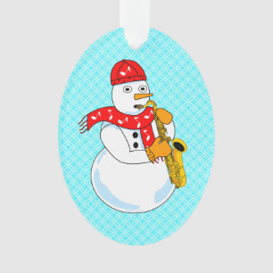 Ornamento Saxofone Snowman