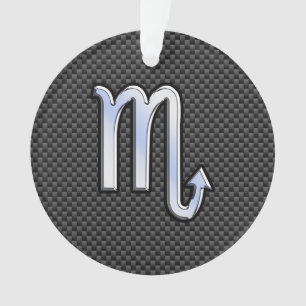 Ornamento Scorpio Zodiac - Sinal em Decor de Fibra de Carbon