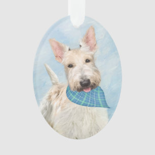 Ornamento Scottish Terrier Wheaten Dog Painting