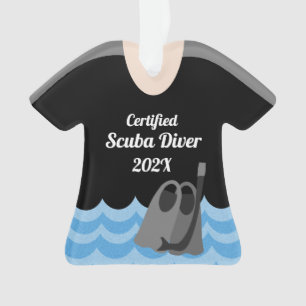 Ornamento Scuba Diver Gear com Foto
