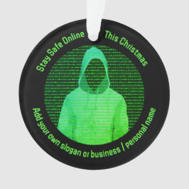 Ornamento Segurança digital no Natal - Hacker/Cybercrime