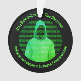 Ornamento Segurança digital no Natal - Hacker/Cybercrime