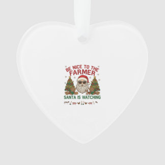 Ornamento Seja Legal Fazendeiro Papai Noel Animais de Fazend