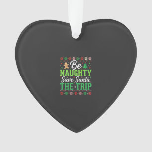 Ornamento Seja Travesso Salve Papai Noel SVG Natal Divertido