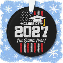 Senior Graduation American Flag Class of 2027
