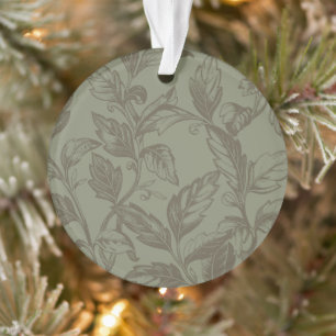 Ornamento Serene Sage Green Folheto Informativo Botânico N
