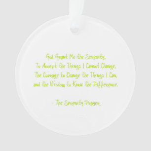Ornamento Serenity Prayer Ornament