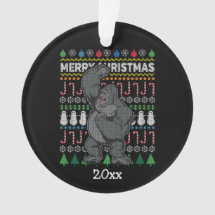 Ornamento Série "Gorilla Ugly Christmas Sweater"