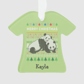 Ornamento Série Panda Ugly Christmas Sweater