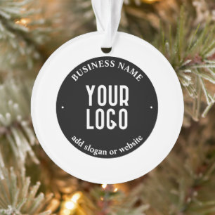 Ornamento Seu Texto & Logotipo Carregado   Preto e Branco Ed