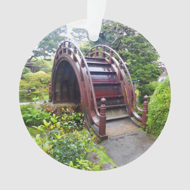 Ornamento SF Japonês Tea Garden Drum Bridge #3 Ornament (Frente)