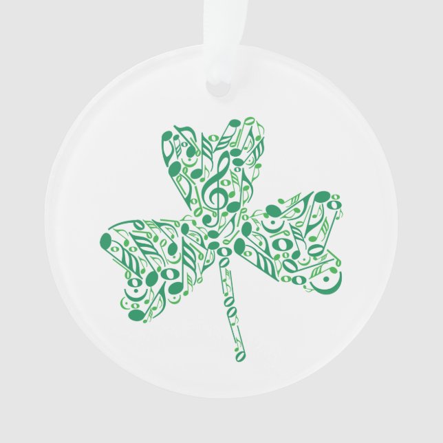Ornamento Shamrock Music Notes (Frente)
