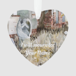 Ornamento Silêncio eterno no cemitério