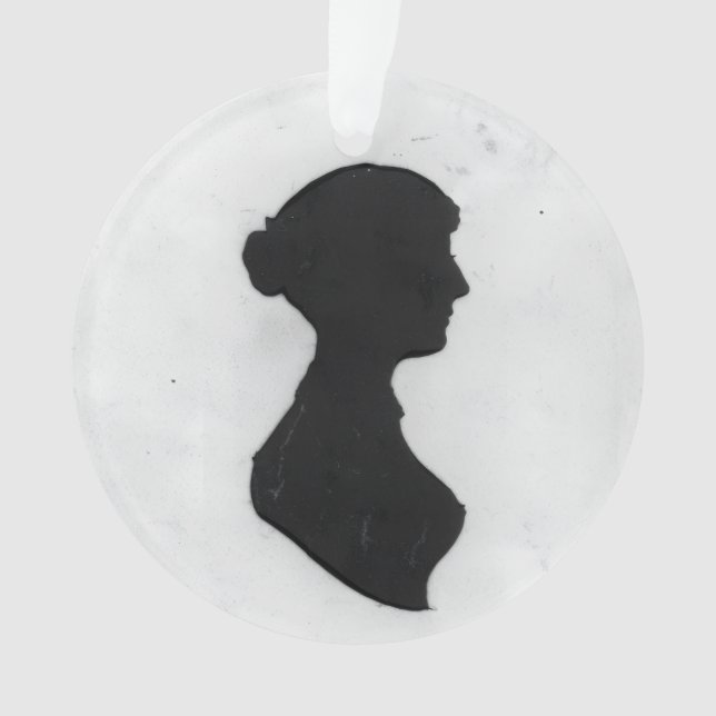 Ornamento Silhueta de Jane Austen (Frente)