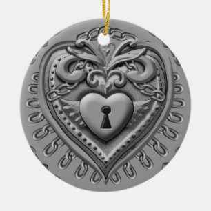 Ornamento Silvery Heart Lock