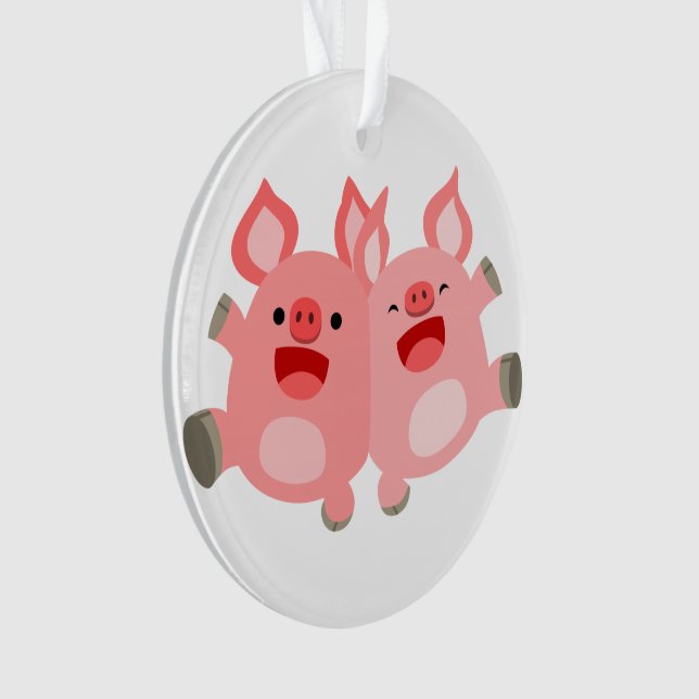 Ornamento SIM! Pomos de Cartoon Cute Ornament Acrílico (Frente)