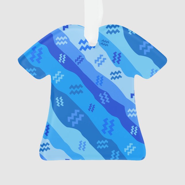 Ornamento Símbolo Aquarius Zodiac (Frente)