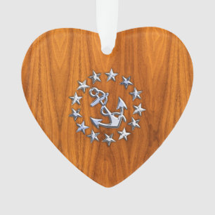 Ornamento Símbolo da bandeira do iate no impressão de