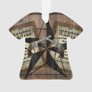 Ornamento Símbolo de dois pistolas ocidentais russo do Texas