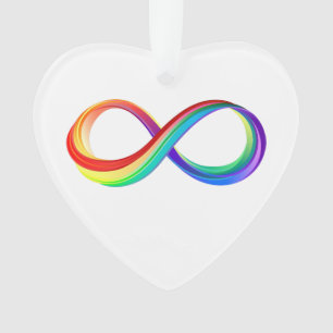 Ornamento Símbolo de Infinidade Arco-Íris em Camadas