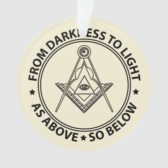 Ornamento Símbolo de maçonaria (Frente)