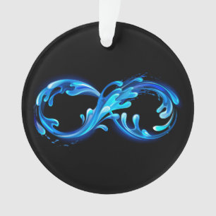 Ornamento Símbolo Infinito de Água Fria e Clara