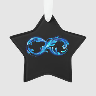 Ornamento Símbolo Infinito de Água Fria e Clara