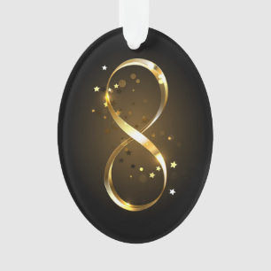 Ornamento Símbolo Infinity do ouro