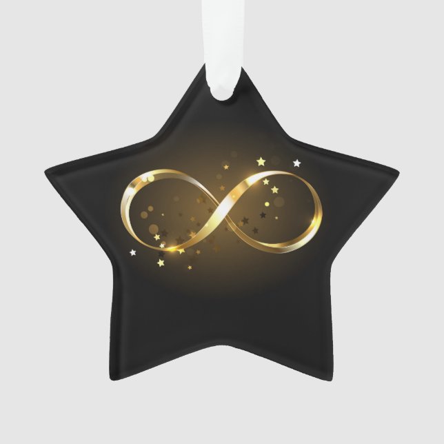 Ornamento Símbolo Infinity do ouro (Frente)