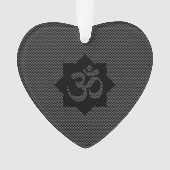 Ornamento Símbolo OM Espiritualidade de Lotus no Estilo de F (Frente)