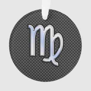 Ornamento Sinal do zodíaco do Virgo no estilo da fibra do