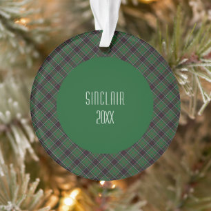 Ornamento Sinclair Clan Tartan Xadrez escocesa