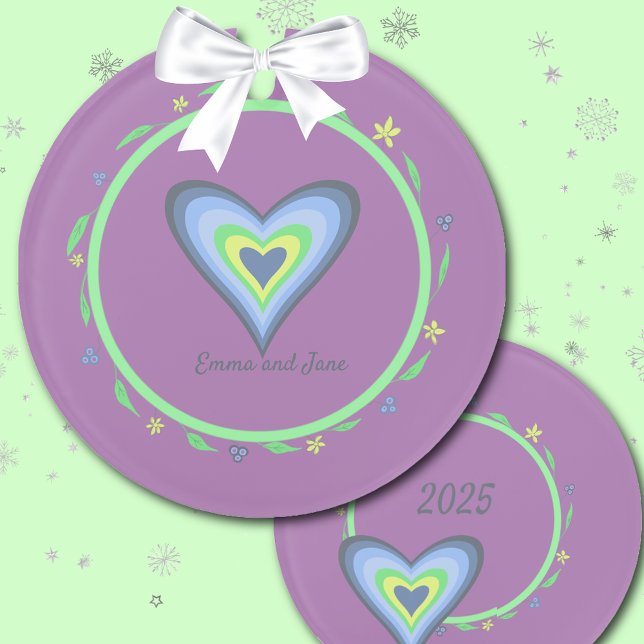 Ornamento Sisters Heart Christmas (Criador carregado)
