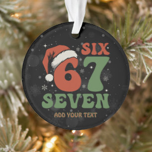 Ornamento Six Seven 67 Chapéu Divertido de Papai Noel Natal