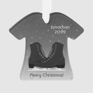 Ornamento Skates de gelo masculinos personalizáveis